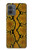S3365 黄パイソンの皮膚 グラフィックプリント Yellow Python Skin Graphic Print Motorola Moto G14 バックケース、フリップケース・カバー