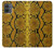 S3365 黄パイソンの皮膚 グラフィックプリント Yellow Python Skin Graphic Print Motorola Moto G14 バックケース、フリップケース・カバー