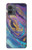 S3676 カラフルな抽象的な大理石の石 Colorful Abstract Marble Stone Motorola Moto G14 バックケース、フリップケース・カバー