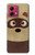 S2825 かわいいアライグマ Cute Cartoon Raccoon Motorola Moto G84 バックケース、フリップケース・カバー
