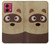 S2825 かわいいアライグマ Cute Cartoon Raccoon Motorola Moto G84 バックケース、フリップケース・カバー