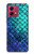 S3047 緑人魚のスケール Green Mermaid Fish Scale Motorola Moto G84 バックケース、フリップケース・カバー