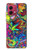 S3255 カラフルパターン Colorful Art Pattern Motorola Moto G84 バックケース、フリップケース・カバー