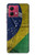 S3297 ブラジルの旗ビンテージフットボールのグラフィック Brazil Flag Vintage Football Graphic Motorola Moto G84 バックケース、フリップケース・カバー