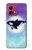 S3807 キラーホエールオルカ月パステルファンタジー Killer Whale Orca Moon Pastel Fantasy Motorola Moto G84 バックケース、フリップケース・カバー