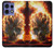 S0863 地獄火スカル Hell Fire Skull Motorola Edge 50 Pro バックケース、フリップケース・カバー