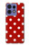 S2951 赤の水玉 Red Polka Dots Motorola Edge 50 Pro バックケース、フリップケース・カバー