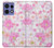 S3036 ピンクフラワーフローラ Pink Sweet Flower Flora Motorola Edge 50 Pro バックケース、フリップケース・カバー