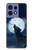S3693 グリムホワイトウルフ満月 Grim White Wolf Full Moon Motorola Edge 50 Pro バックケース、フリップケース・カバー