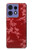 S3817 赤い花の桜のパターン Red Floral Cherry blossom Pattern Motorola Edge 50 Pro バックケース、フリップケース・カバー