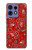 S3354 赤バンダナ Red Classic Bandana Motorola Edge 50 Fusion バックケース、フリップケース・カバー