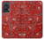 S3354 赤バンダナ Red Classic Bandana Motorola Edge 50 Fusion バックケース、フリップケース・カバー