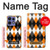 S3421 黒 オレンジ 白 アーガイルプラッド Black Orange White Argyle Plaid Motorola Edge 50 Fusion バックケース、フリップケース・カバー