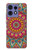 S3694 ヒッピーアートパターン Hippie Art Pattern Motorola Edge 50 Fusion バックケース、フリップケース・カバー