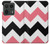 S1849 ピンクブラックシェブロンジグザグ Pink Black Chevron Zigzag Motorola Edge 50 Ultra バックケース、フリップケース・カバー