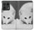 S2569 ホワイト北極キツネ White Arctic Fox Motorola Edge 50 Ultra バックケース、フリップケース・カバー