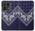 S3357 ネイビーブルーバンダナパターン Navy Blue Bandana Pattern Motorola Edge 50 Ultra バックケース、フリップケース・カバー