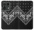S3363 黒バンダナ Bandana Black Pattern Motorola Edge 50 Ultra バックケース、フリップケース・カバー