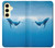 S0843 シロナガスクジラ Blue Whale Samsung Galaxy S24 FE バックケース、フリップケース・カバー