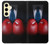 S2261 ボクシンググローブ黒スーツビジネスマン Businessman In Black Suit With Boxing Gloves Samsung Galaxy S24 FE バックケース、フリップケース・カバー