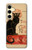 S2739 チャットノワール 黒猫 ヴィンテージ Chat Noir Black Cat Vintage Samsung Galaxy S24 FE バックケース、フリップケース・カバー