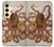 S2801 ヴィンテージタコ Vintage Octopus Samsung Galaxy S24 FE バックケース、フリップケース・カバー