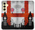 S2979 イングランドサッカー England Football Soccer Flag Samsung Galaxy S24 FE バックケース、フリップケース・カバー