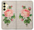 S3079 ピンクローズ Vintage Pink Rose Samsung Galaxy S24 FE バックケース、フリップケース・カバー