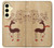 S3081 トナカイ Wooden Raindeer Graphic Printed Samsung Galaxy S24 FE バックケース、フリップケース・カバー