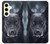 S3168 ドイツのシェパード・ブラック・ドッグ German Shepherd Black Dog Samsung Galaxy S24 FE バックケース、フリップケース・カバー