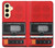 S3204 レッドカセットレコーダーグラフィック Red Cassette Recorder Graphic Samsung Galaxy S24 FE バックケース、フリップケース・カバー