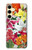 S3205 レトロ花 Retro Art Flowers Samsung Galaxy S24 FE バックケース、フリップケース・カバー