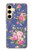 S3265 ヴィンテージ花柄 Vintage Flower Pattern Samsung Galaxy S24 FE バックケース、フリップケース・カバー