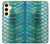 S3414 緑のヘビの鱗 グラフィックプリント Green Snake Scale Graphic Print Samsung Galaxy S24 FE バックケース、フリップケース・カバー