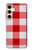 S3535 レッドギンガム Red Gingham Samsung Galaxy S24 FE バックケース、フリップケース・カバー