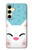 S3542 かわいい猫漫画 Cute Cat Cartoon Samsung Galaxy S24 FE バックケース、フリップケース・カバー