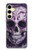S3582 紫の頭蓋骨 Purple Sugar Skull Samsung Galaxy S24 FE バックケース、フリップケース・カバー