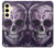 S3582 紫の頭蓋骨 Purple Sugar Skull Samsung Galaxy S24 FE バックケース、フリップケース・カバー