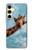 S3680 かわいいスマイルキリン Cute Smile Giraffe Samsung Galaxy S24 FE バックケース、フリップケース・カバー