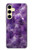S3713 パープルクォーツアメジストグラフィックプリント Purple Quartz Amethyst Graphic Printed Samsung Galaxy S24 FE バックケース、フリップケース・カバー