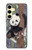 S3793 かわいい赤ちゃん雪パンダのペイント Cute Baby Panda Snow Painting Samsung Galaxy S24 FE バックケース、フリップケース・カバー