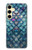S3809 人魚の鱗 Mermaid Fish Scale Samsung Galaxy S24 FE バックケース、フリップケース・カバー