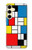 S3814 ピエトモンドリアン線画作曲 Piet Mondrian Line Art Composition Samsung Galaxy S24 FE バックケース、フリップケース・カバー