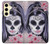 S3821 シュガースカルスチームパンクガールゴシック Sugar Skull Steam Punk Girl Gothic Samsung Galaxy S24 FE バックケース、フリップケース・カバー