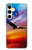 S3841 白頭ワシ カラフルな空 Bald Eagle Flying Colorful Sky Samsung Galaxy S24 FE バックケース、フリップケース・カバー