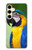 S3888 コンゴウインコの顔の鳥 Macaw Face Bird Samsung Galaxy S24 FE バックケース、フリップケース・カバー