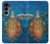 S1249 青い海亀 Blue Sea Turtle Samsung Galaxy A16 5G バックケース、フリップケース・カバー