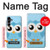 S3029 かわいい青いフクロウ Cute Blue Owl Samsung Galaxy A16 5G バックケース、フリップケース・カバー