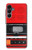 S3204 レッドカセットレコーダーグラフィック Red Cassette Recorder Graphic Samsung Galaxy A16 5G バックケース、フリップケース・カバー