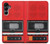 S3204 レッドカセットレコーダーグラフィック Red Cassette Recorder Graphic Samsung Galaxy A16 5G バックケース、フリップケース・カバー